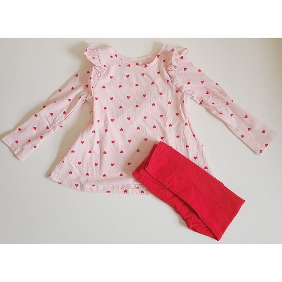 The Children's Place Toddler Girls 3T Heart & Leopard Print 2-Piece Sets - Picture 2 of 13